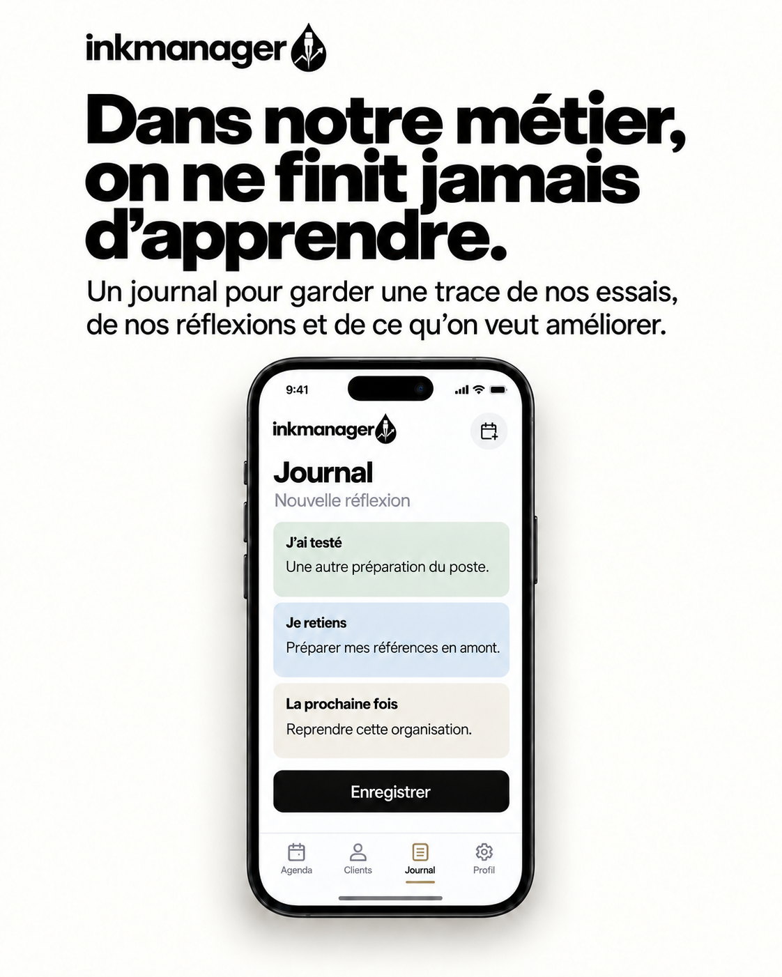 Aperçu du journal InkManager